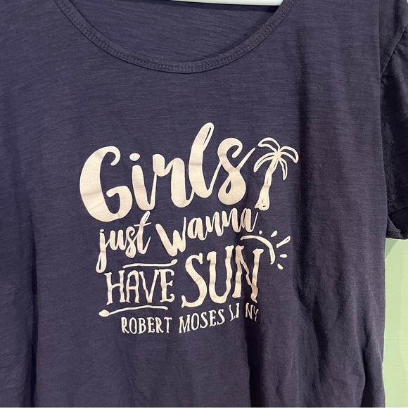 6/$25 MV Sport Purple Graphic Women's Tee - Picture 2 of 5